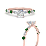 Load image into Gallery viewer, princess-cut-floating-marquise-accent-emerald-engagement-ring-in-rose-gold-FDEWB9398PRRGEMGRANGEL3-NL-RG?v=1756366419
