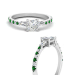 Load image into Gallery viewer, Delicate Antique Pave Princess Engagement Ring
