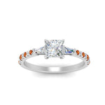 Load image into Gallery viewer, Delicate Antique Pave Princess Cut Diamond Ring
