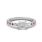 Load image into Gallery viewer, Delicate Antique Pave Princess Engagement Ring
