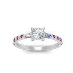 Load image into Gallery viewer, Delicate Antique Pave Princess Cut Diamond Ring
