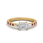 Load image into Gallery viewer, Delicate Antique Pave Princess Engagement Ring
