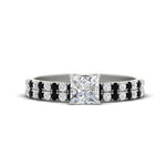 Load image into Gallery viewer, princess-cut-french-pave-black-diamond-wedding-ring-set-in-white-gold-FD11408PRGBLACK-NL-WG?v=1763104309