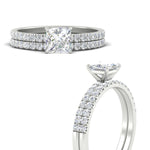 Load image into Gallery viewer, princess-cut-french-pave-diamond-wedding-ring-set-in-white-gold-FD11408PRANGLE3-NL-WG?v=1763104308