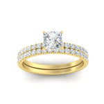 Load image into Gallery viewer, princess-cut-french-pave-diamond-wedding-ring-set-in-yellow-gold-FD11408PRANGLE5-NL-YG?v=1763104308