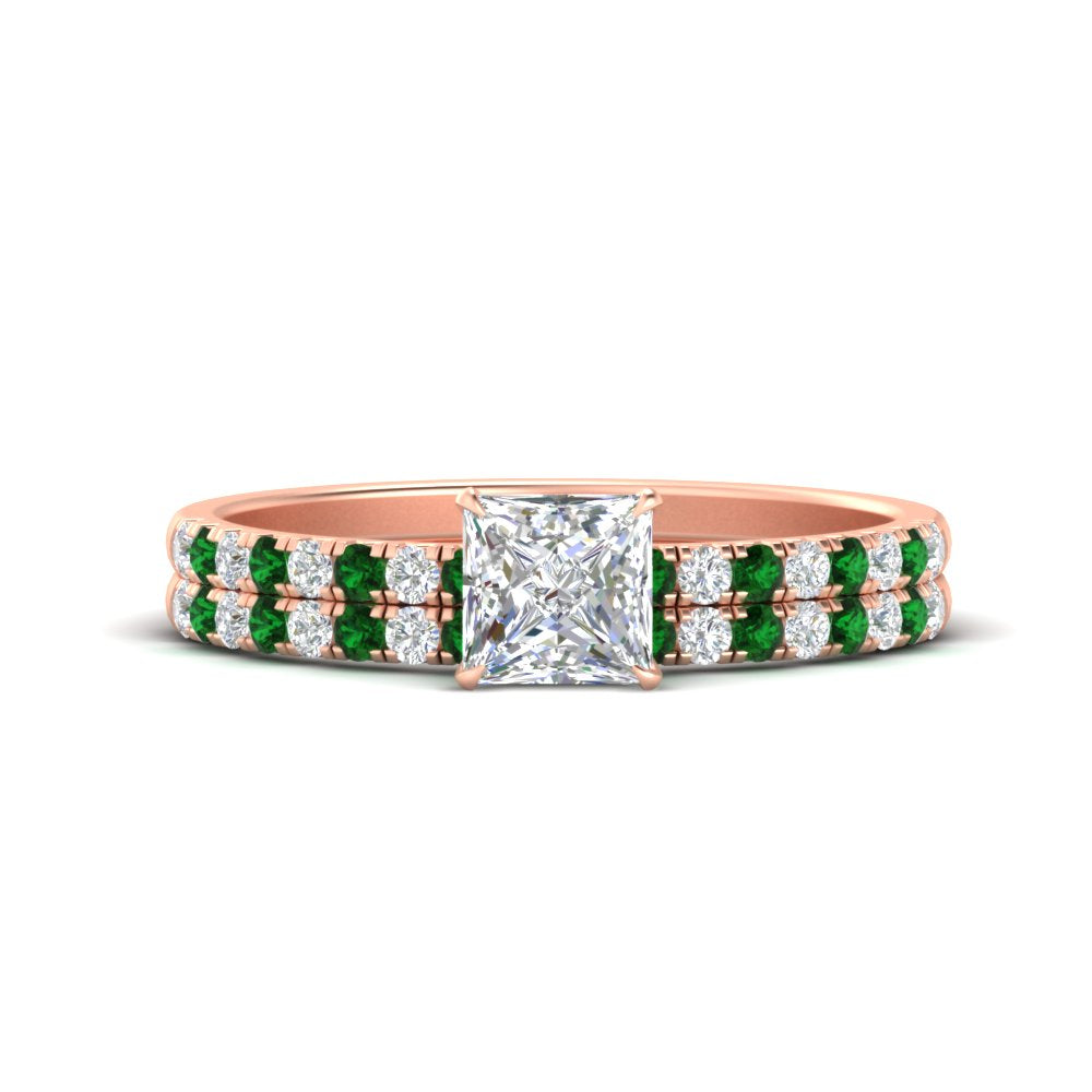 princess-cut-french-pave-emerald-wedding-ring-set-in-rose-gold-FD11408PRGEMGR-NL-RG?v=1763104309