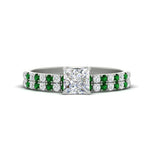 Load image into Gallery viewer, princess-cut-french-pave-emerald-wedding-ring-set-in-white-gold-FD11408PRGEMGR-NL-WG?v=1763104308