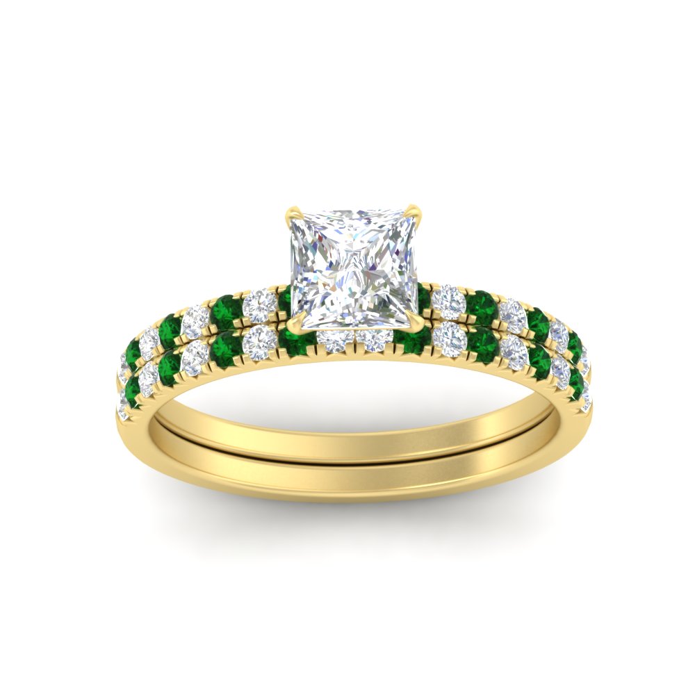 princess-cut-french-pave-emerald-wedding-ring-set-in-yellow-gold-FD11408PRGEMGRANGLE5-NL-YG?v=1763104308