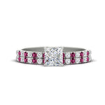 Load image into Gallery viewer, princess-cut-french-pave-pink-sapphire-wedding-ring-set-in-white-gold-FD11408PRGSADRPI-NL-WG?v=1763104308