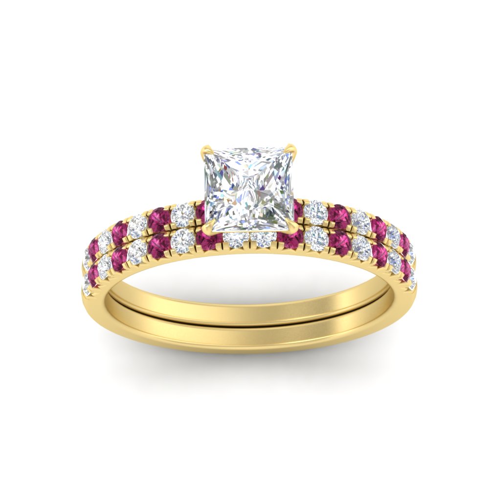 princess-cut-french-pave-pink-sapphire-wedding-ring-set-in-yellow-gold-FD11408PRGSADRPIANGLE5-NL-YG?v=1763104309