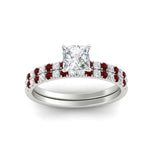 Load image into Gallery viewer, princess-cut-french-pave-ruby-wedding-ring-set-in-white-gold-FD11408PRGRUDRANGLE5-NL-WG_da2a2de7-2c29-4237-bd4a-5db58497812f?v=1763104455
