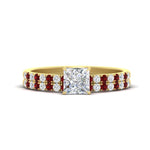 Load image into Gallery viewer, princess-cut-french-pave-ruby-wedding-ring-set-in-yellow-gold-FD11408PRGRUDR-NL-YG_b4fd5e3b-229f-42dc-8083-9fc11690dc02?v=1763104455

