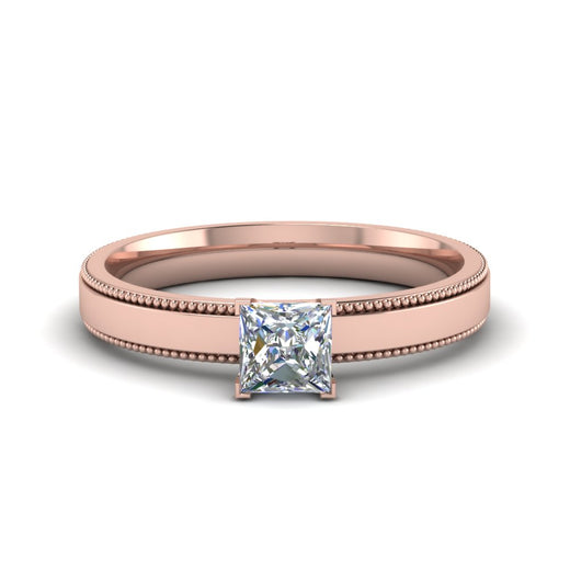 princess-cut-glossy-milgrain-single-stone-anniversary-diamond-ring-in-14K-rose-gold-FD-ENR8985PRR-NL-RG