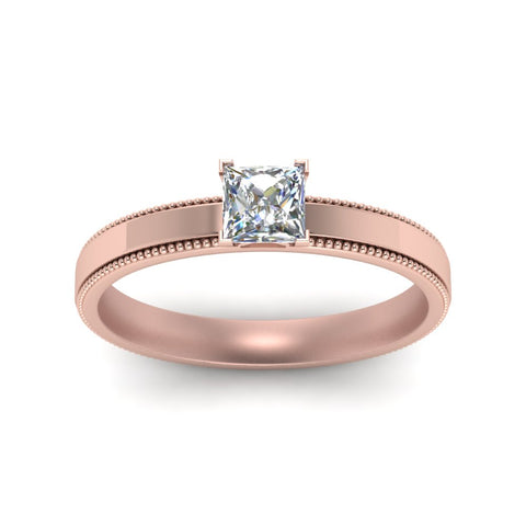 princess-cut-glossy-milgrain-single-stone-anniversary-diamond-ring-in-14K-rose-gold-FD-ENR8985PRRANGLE5-NL-RG