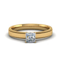Thumbnail 12 - princess-cut-glossy-milgrain-single-stone-anniversary-diamond-ring-in-14K-yellow-gold-FD-ENR8985PRR-NL-YG