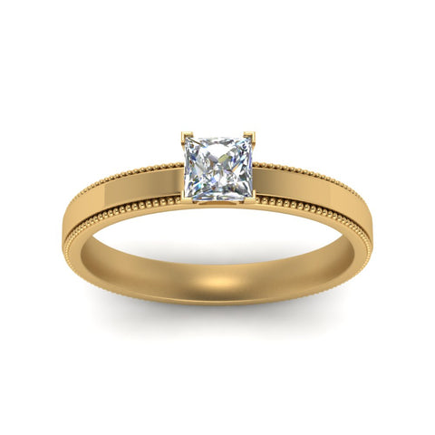princess-cut-glossy-milgrain-single-stone-anniversary-diamond-ring-in-14K-yellow-gold-FD-ENR8985PRRANGLE5-NL-YG