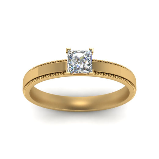 princess-cut-glossy-milgrain-single-stone-anniversary-diamond-ring-in-14K-yellow-gold-FD-ENR8985PRRANGLE5-NL-YG