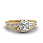 Load image into Gallery viewer, princess-cut-graduated-channel-diamond-wedding-set-in-FD122866PR-NL-YG
