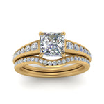 Load image into Gallery viewer, princess-cut-graduated-channel-diamond-wedding-set-in-FD122866PR-NL-YG
