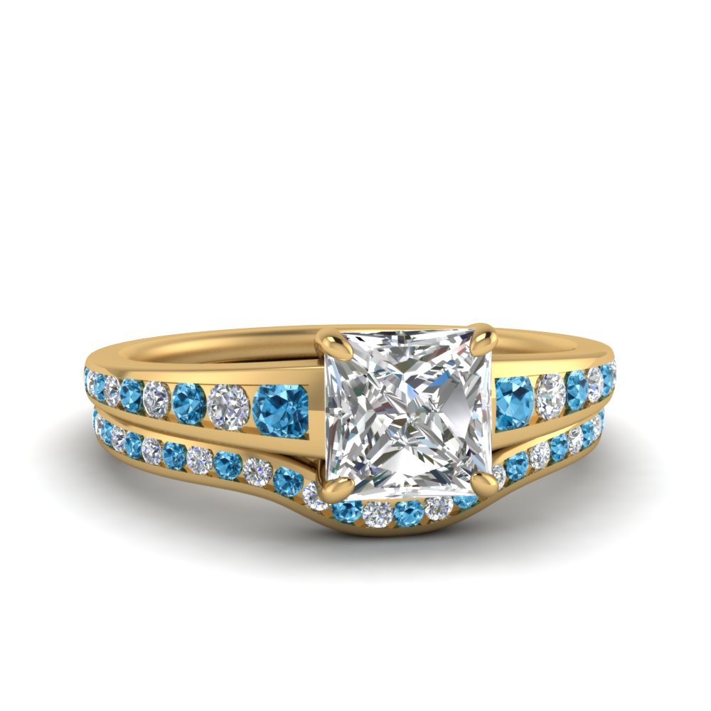 princess-cut-graduated-channel-diamond-wedding-set-with-blue-topaz-in-FD122866PRGICBLTO-NL-YG