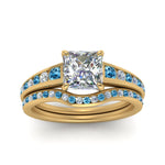 Load image into Gallery viewer, princess-cut-graduated-channel-diamond-wedding-set-with-blue-topaz-in-FD122866PRGICBLTO-NL-YG
