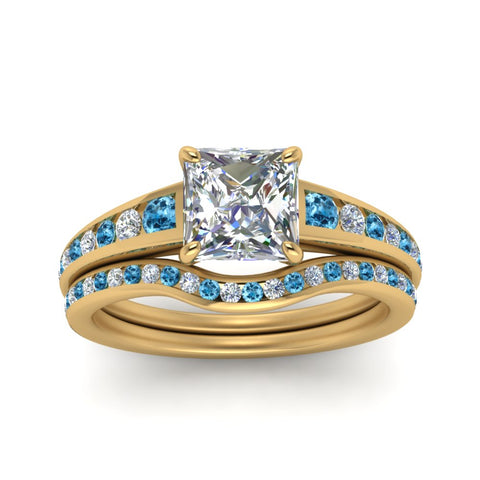 princess-cut-graduated-channel-diamond-wedding-set-with-blue-topaz-in-FD122866PRGICBLTO-NL-YG
