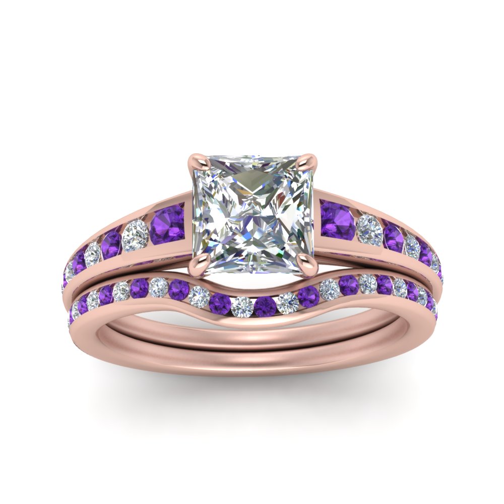 princess-cut-graduated-channel-diamond-wedding-set-with-purple-topaz-in-FD122866PRGVITO-NL-RG