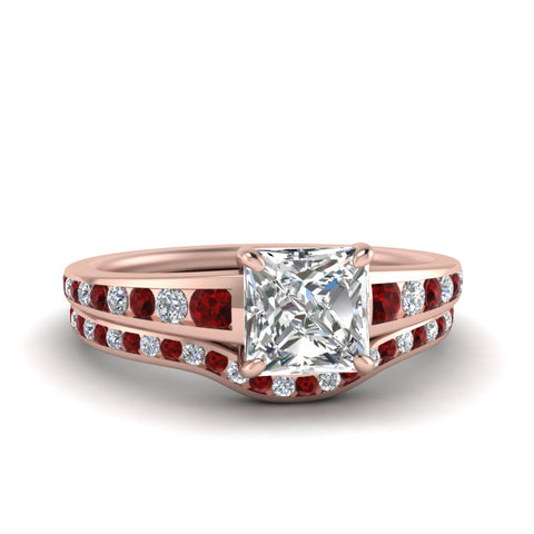 princess-cut-graduated-channel-diamond-wedding-set-with-ruby-in-FD122866PRGRUDR-NL-RG