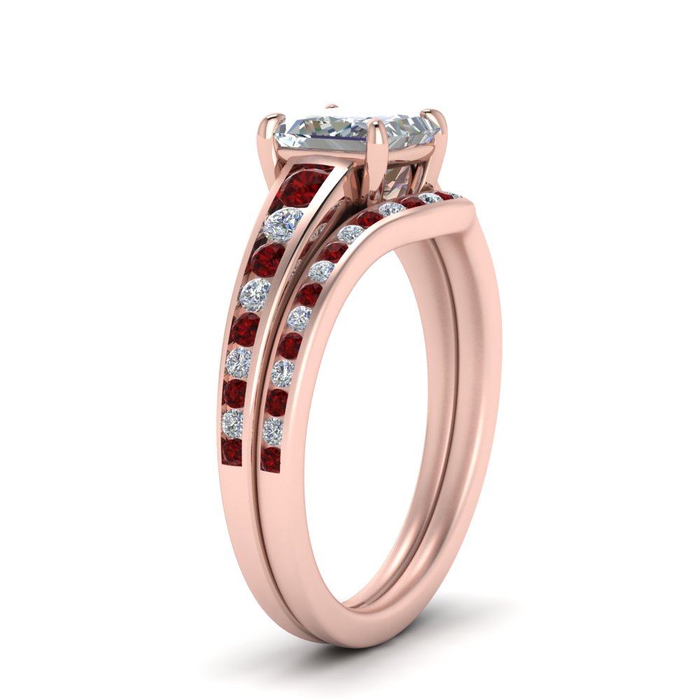 princess-cut-graduated-channel-diamond-wedding-set-with-ruby-in-FD122866PRGRUDR-NL-RG