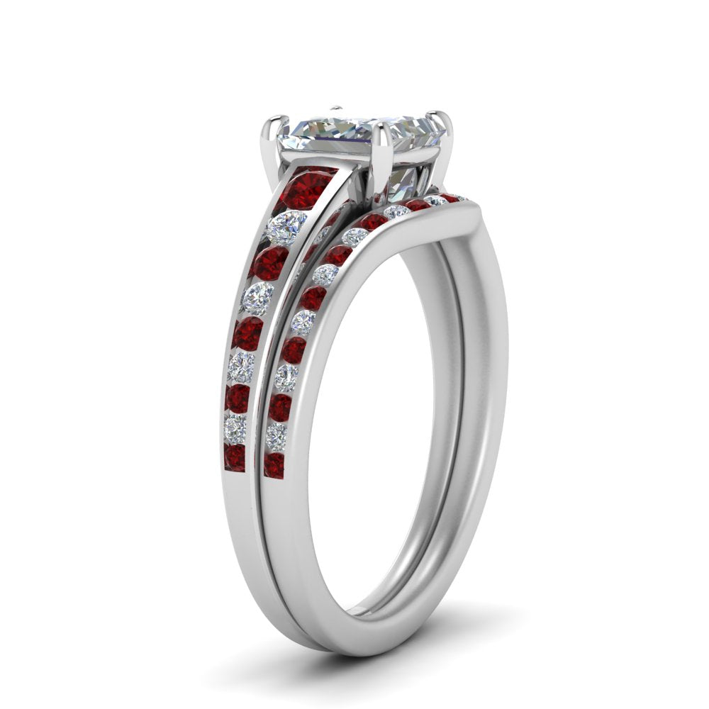 princess-cut-graduated-channel-diamond-wedding-set-with-ruby-in-FD122866PRGRUDR-NL-WG