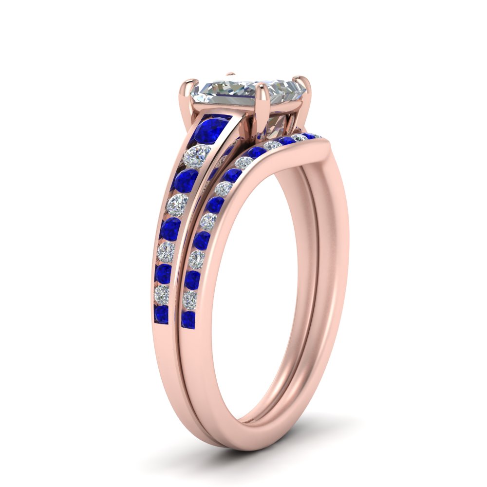 princess-cut-graduated-channel-diamond-wedding-set-with-sapphire-in-FD122866PRGSABL-NL-RG