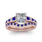 Load image into Gallery viewer, princess-cut-graduated-channel-diamond-wedding-set-with-sapphire-in-FD122866PRGSABL-NL-RG
