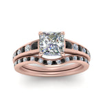 Load image into Gallery viewer, princess-cut-graduated-channel-wedding-set-with-black-diamond-in-FD122866PRGBLACK-NL-RG
