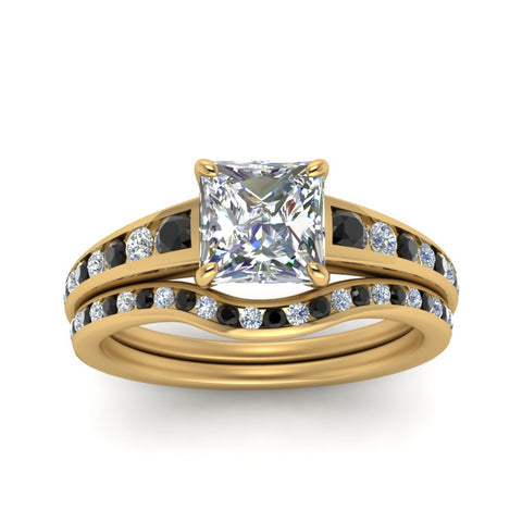 princess-cut-graduated-channel-wedding-set-with-black-diamond-in-FD122866PRGBLACK-NL-YG