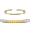 Load image into Gallery viewer, Princess Cut Half Bezel Tennis Bracelet