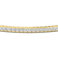 Thumbnail 10 - Princess Cut Half Bezel Tennis Bracelet