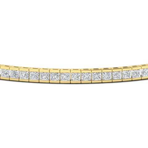 Princess Cut Half Bezel Tennis Bracelet