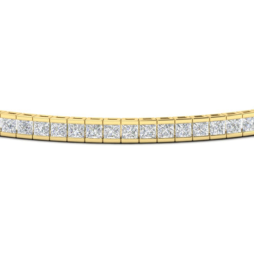 Princess Cut Half Bezel Tennis Bracelet