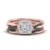 Load image into Gallery viewer, princess-cut-halo-black-diamond-infinity-bridal-set-in-rose-gold-FD9212PRGBLACK-NL-RG-B2.jpg