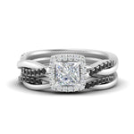 Load image into Gallery viewer, princess-cut-halo-black-diamond-infinity-bridal-set-in-white-gold-FD9212PRGBLACK-NL-WG-B2.jpg
