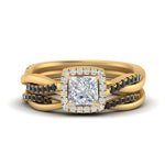 Load image into Gallery viewer, princess-cut-halo-black-diamond-infinity-bridal-set-in-yellow-gold-FD9212PRGBLACK-NL-YG-B2.jpg
