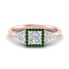 Load image into Gallery viewer, princess-cut-halo-cluster-accent-emerald-engagement-ring-in-rose-gold-FD10512PRRGEMGR-NL-RG_2693220d-3f7d-4fe8-9fa0-8950d8960e9a.jpg?v=1770117387