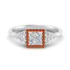 Load image into Gallery viewer, princess-cut-halo-cluster-accent-orange-sapphire-engagement-ring-in-white-gold-FD10512PRRGSAOR-NL-WG_74a5004a-083a-4237-8e78-c16ae579b1fa.jpg?v=1770117387