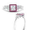 Load image into Gallery viewer, princess-cut-halo-cluster-accent-pink-sapphire-engagement-ring-in-white-gold-FD10512PRRGSADRPIANGLE3-NL-WG_10963d2e-f92e-4d99-96ce-2499ca5a692b.jpg?v=1770117387