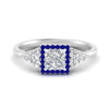 Load image into Gallery viewer, princess-cut-halo-cluster-accent-sapphire-engagement-ring-in-white-gold-FD10512PRRGSABL-NL-WG_51d92f57-2761-4da2-8521-b195307c977d.jpg?v=1770117387