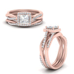 Load image into Gallery viewer, princess-cut-halo-diamond-infinity-bridal-set-in-rose-gold-FD9212PR-NL-RG-B2.jpg