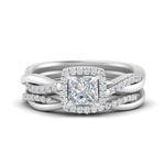 Load image into Gallery viewer, princess-cut-halo-diamond-infinity-bridal-set-in-white-gold-FD9212PR-NL-WG-B2.jpg
