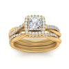 Load image into Gallery viewer, princess-cut-halo-diamond-infinity-bridal-set-in-yellow-gold-FD9212PR-NL-YG-B2.jpg