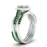 Load image into Gallery viewer, princess-cut-halo-emerald-infinity-bridal-set-in-white-gold-FD9212PRGEMGR-NL-WG-B2.jpg