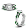 Load image into Gallery viewer, princess-cut-halo-emerald-infinity-bridal-set-in-white-gold-FD9212PRGEMGR-NL-WG-B2.jpg